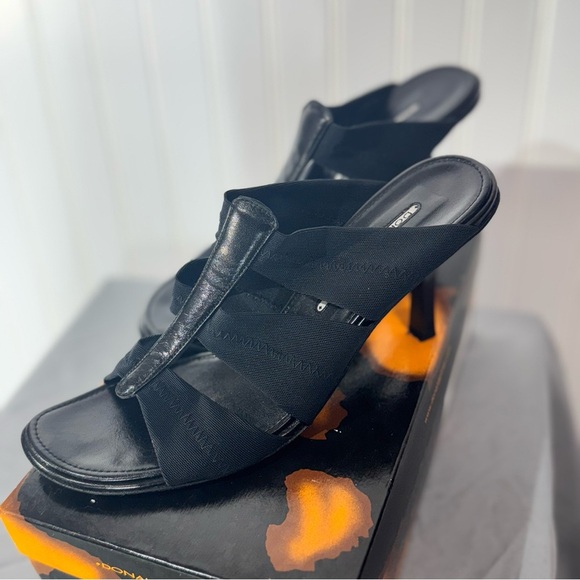 Donald J Pliner Jorry Black Mesh Elastic Heels Size 9.5N with Box & Dust Bag - Picture 10 of 13
